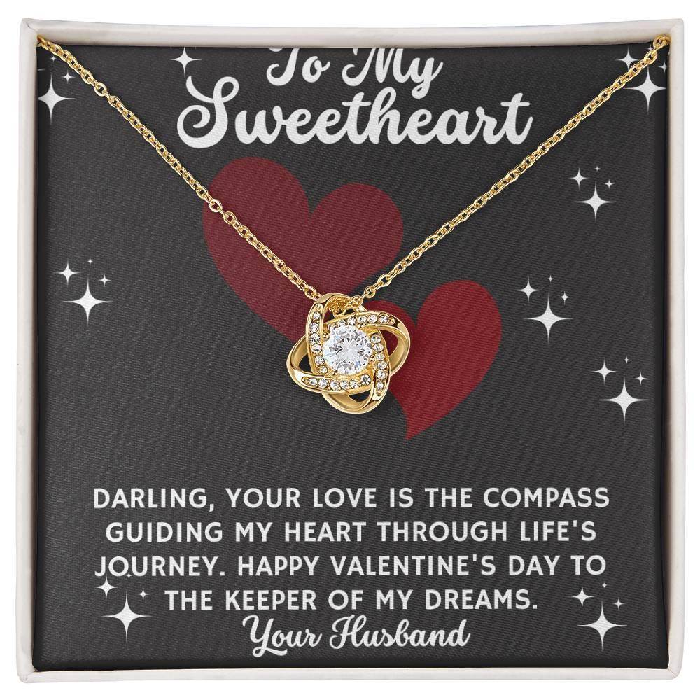 Gift To My Sweetheart - Love Knot Necklace - Giftsmojo