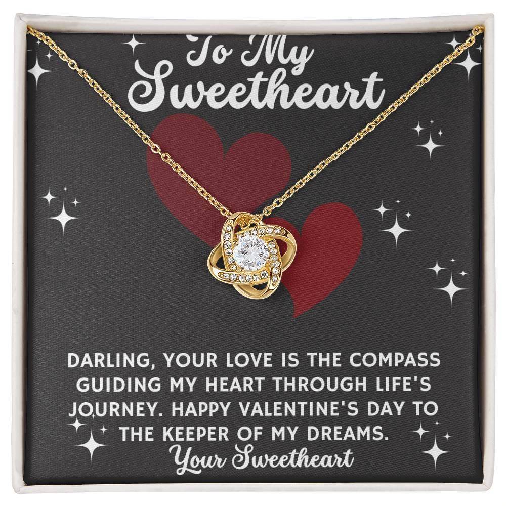 Gift To My Sweetheart - Love Knot Necklace - Giftsmojo