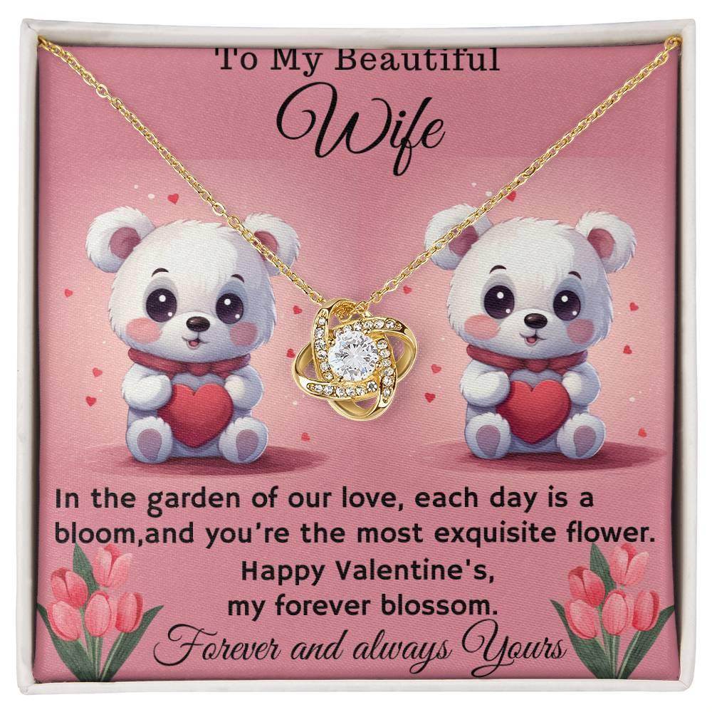 Jewelry Gift To My Beautiful Wife - Love Knot Necklace - Giftsmojo