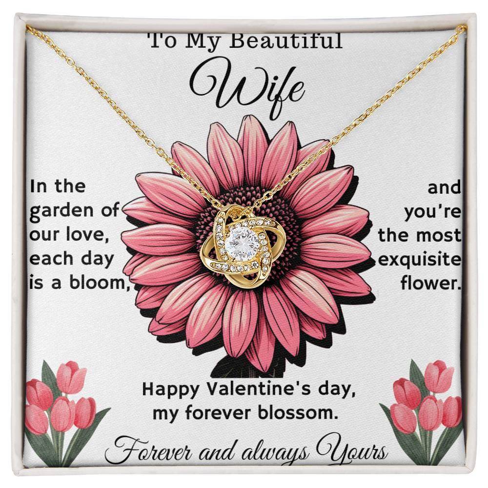 Gift for My Beautiful Wife - Love Knot Necklace - Giftsmojo