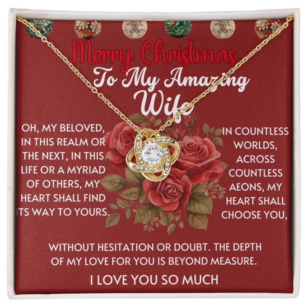 Christmas Gift to Wife From Husband - Love Knot Necklace - Giftsmojo