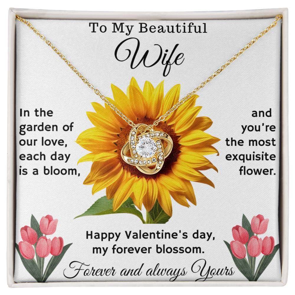 Gift To My Beautiful Wife - Love Knot Necklace - Giftsmojo