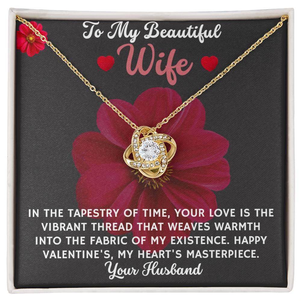 Gift To My Beautiful Wife - Love Knot Necklace - Giftsmojo