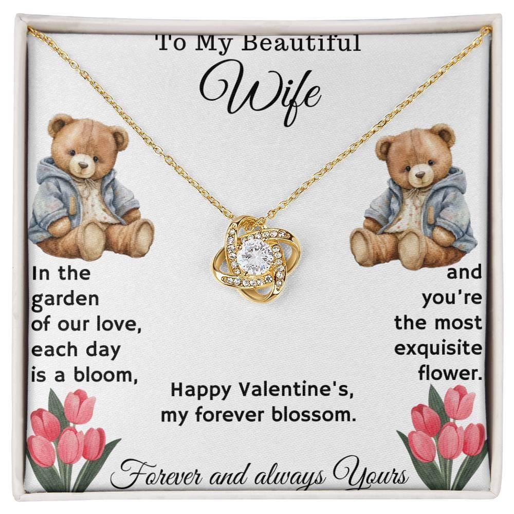 Jewelry Gift To My Beautiful Wife - Love Knot Necklace - Giftsmojo