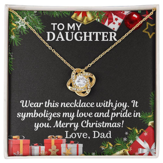 Christmas Gift to Daughter From Dad - Love Knot Necklace - Giftsmojo