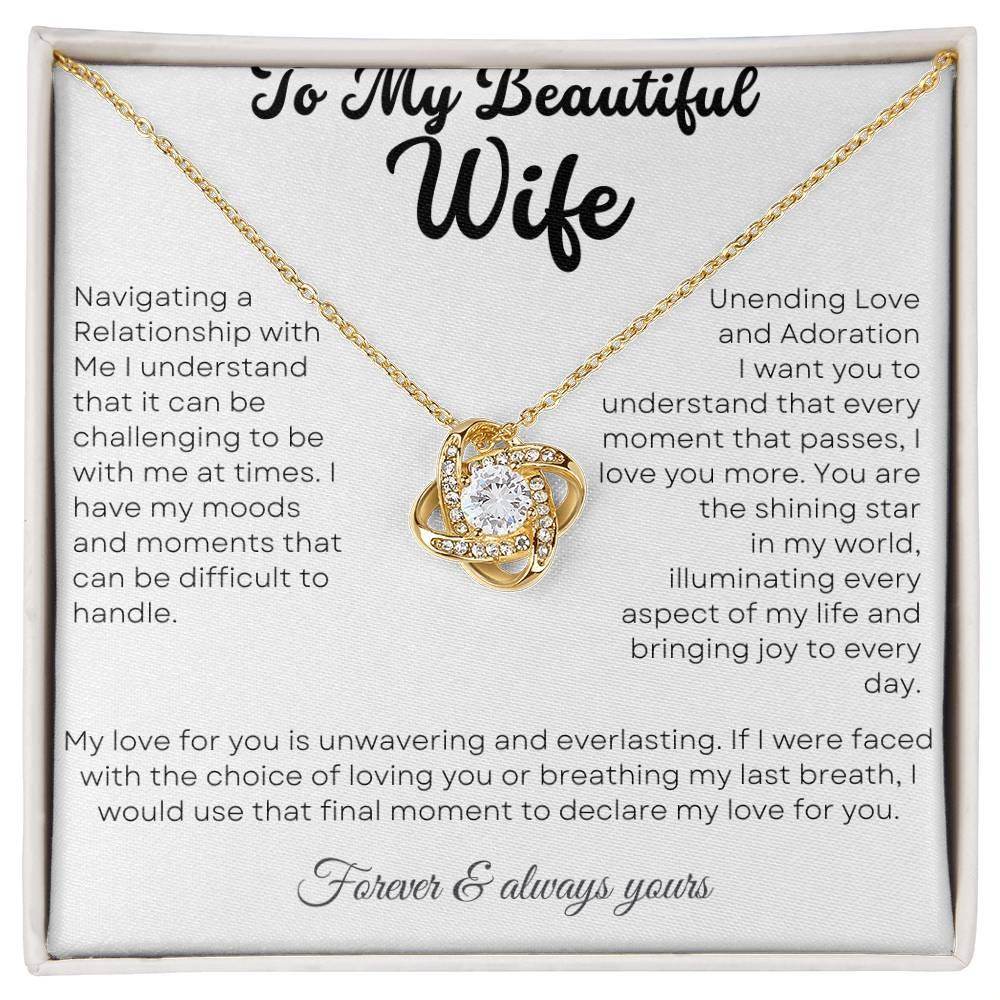 Jewelry Gift To My Beautiful Wife - Love Knot Necklace - Giftsmojo