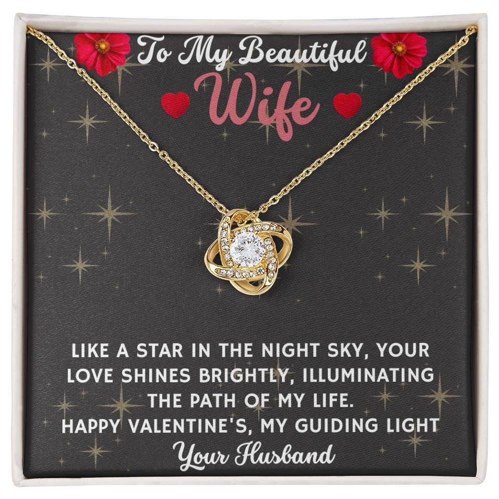 Unique Jewelry Gift To My Beautiful Wife - Love Knot Necklace - Giftsmojo