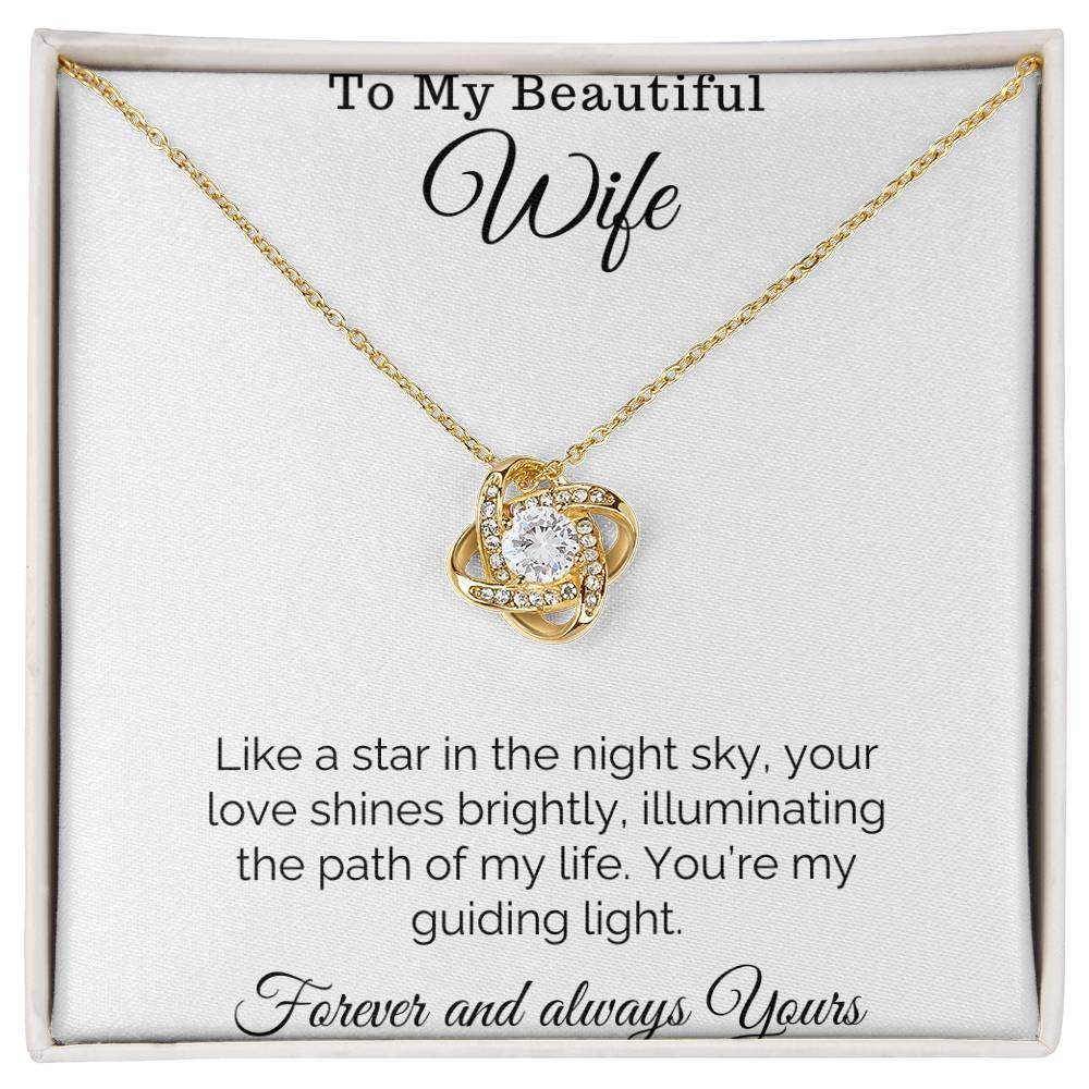 Gift To My Beautiful Wife - Love Knot Necklace - Giftsmojo