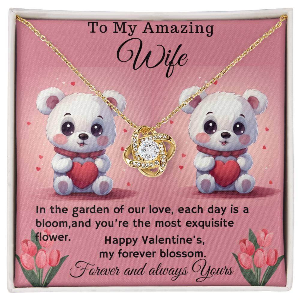 Necklace Gift To My Amazing Wife - Love Knot Necklace - Giftsmojo