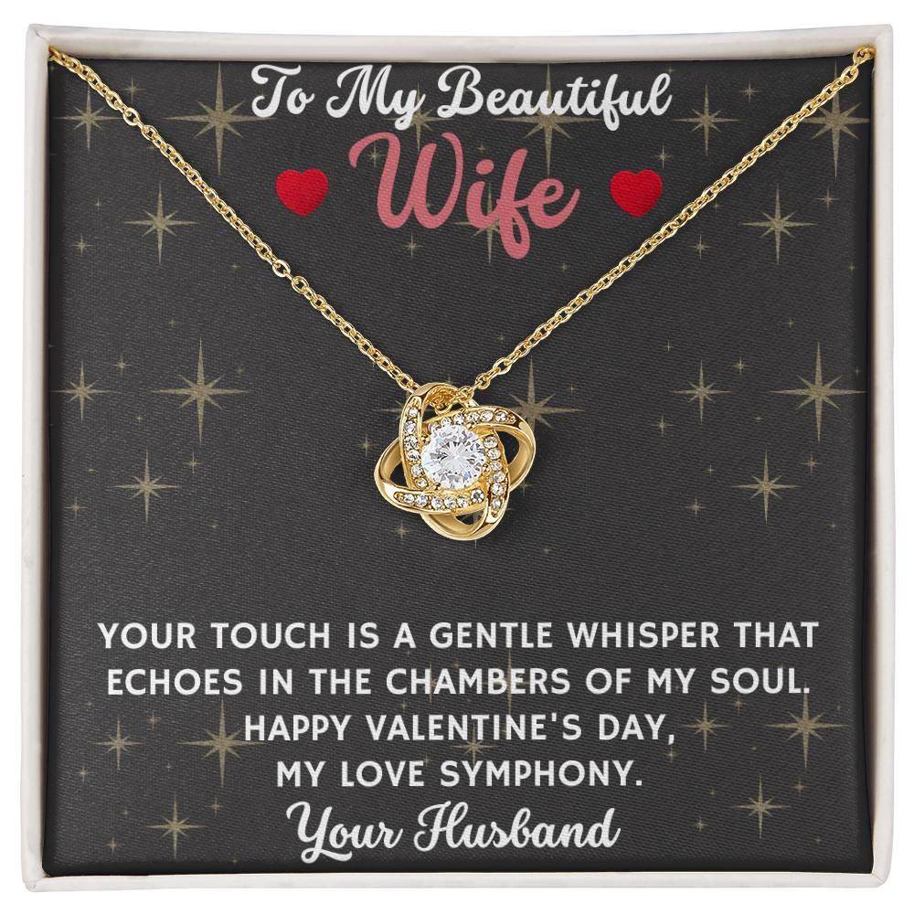 Custom Jewelry Gift for My Beautiful Wife - Love Knot Necklace - Giftsmojo