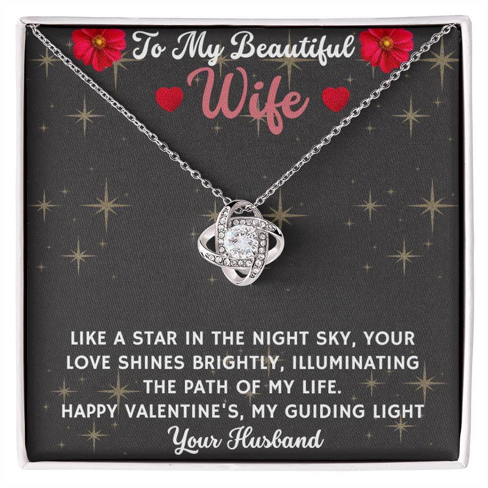 Unique Jewelry Gift To My Beautiful Wife - Love Knot Necklace - Giftsmojo