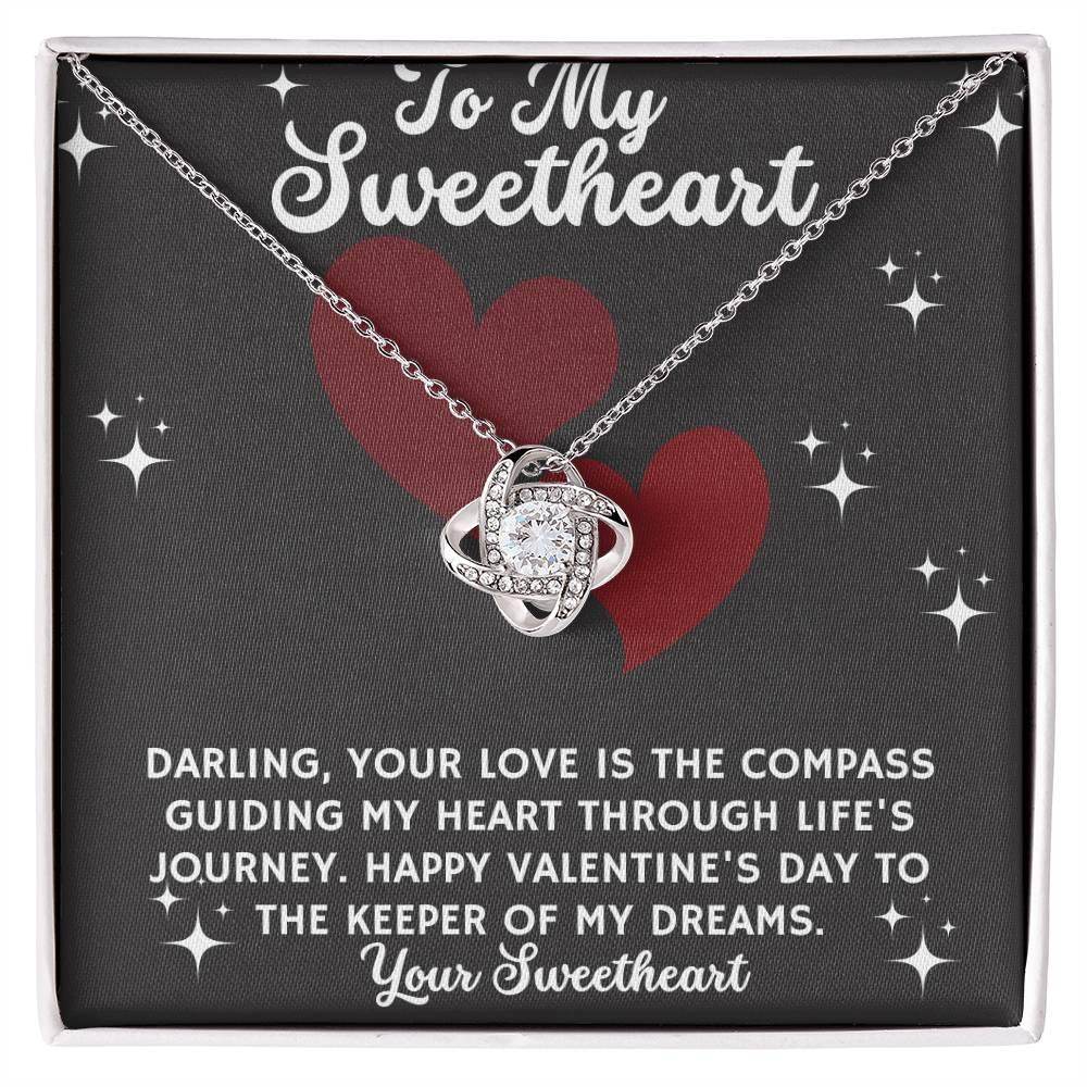 Gift To My Sweetheart - Love Knot Necklace - Giftsmojo