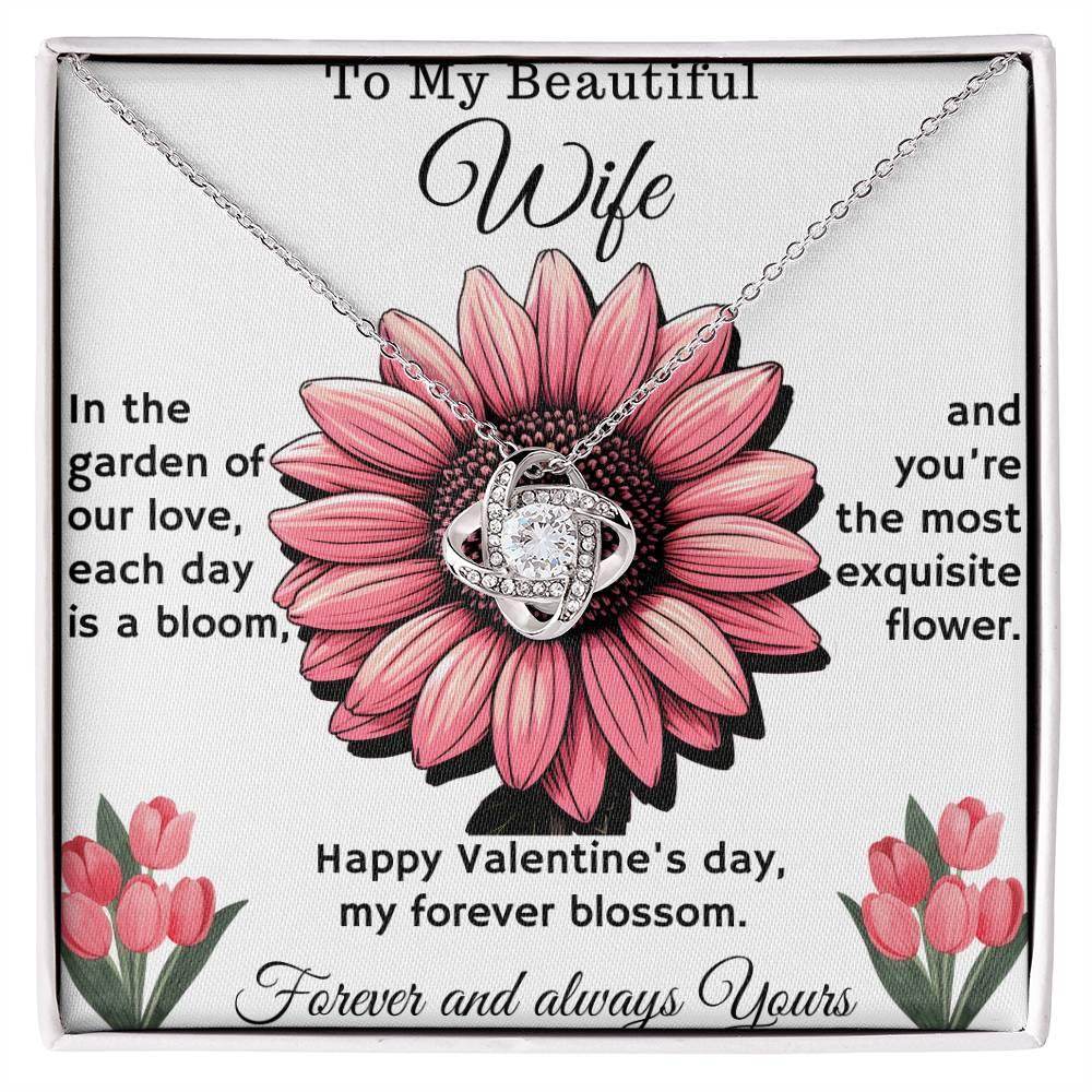 Gift for My Beautiful Wife - Love Knot Necklace - Giftsmojo