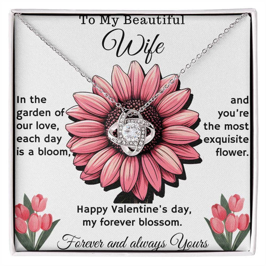 Gift for My Beautiful Wife - Love Knot Necklace - Giftsmojo