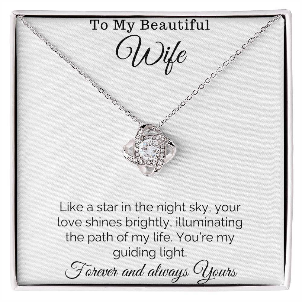 Love Knot Necklace For My Beautiful Wife - Giftsmojo