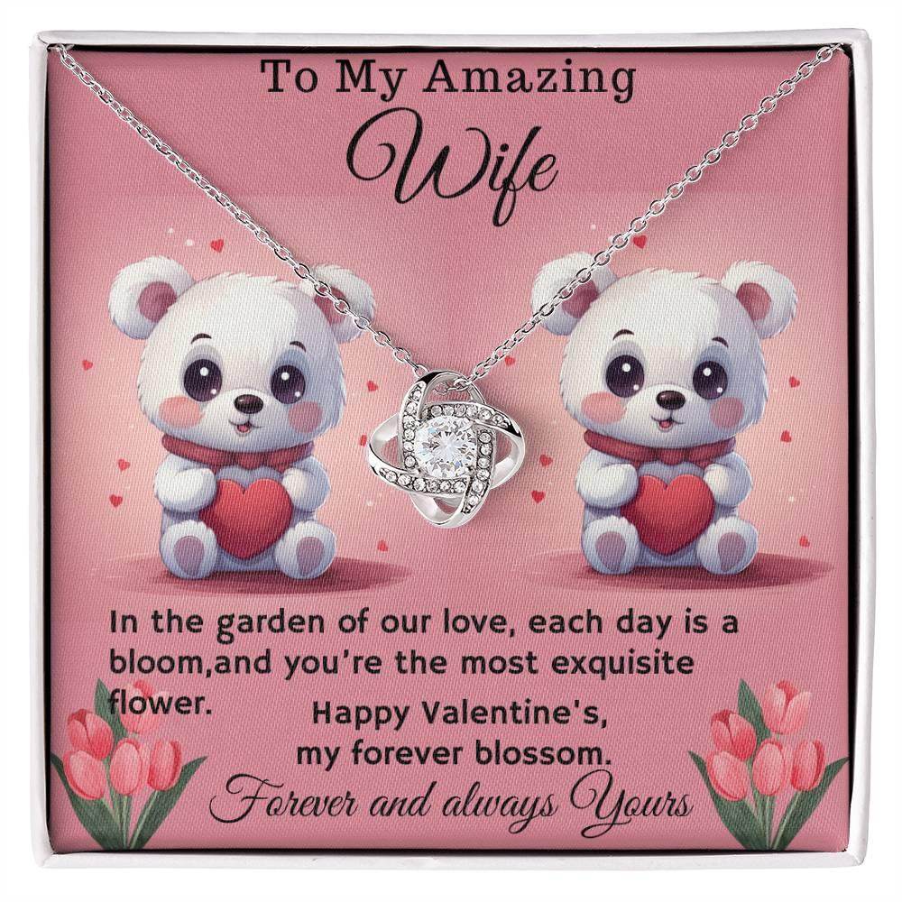 Necklace Gift To My Amazing Wife - Love Knot Necklace - Giftsmojo