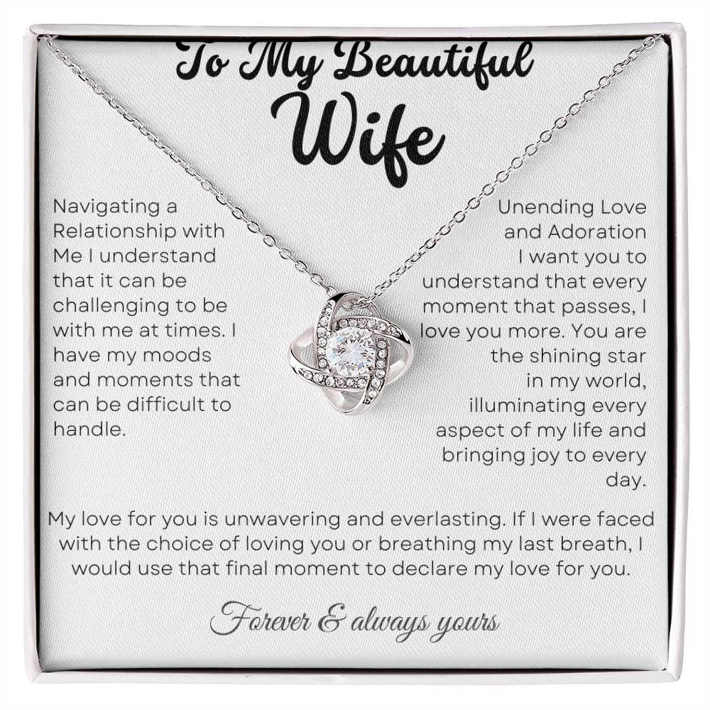 Jewelry Gift To My Beautiful Wife - Love Knot Necklace - Giftsmojo