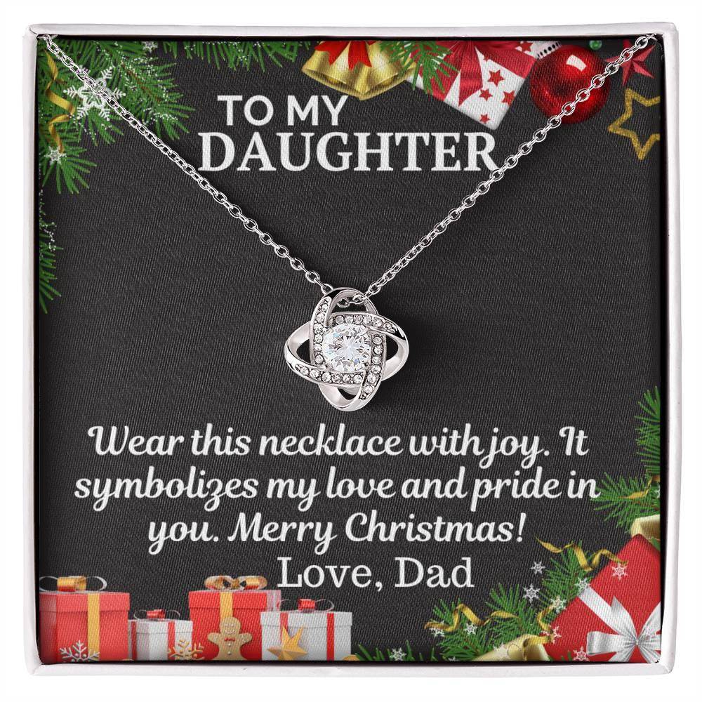 Christmas Gift to Daughter From Dad - Love Knot Necklace - Giftsmojo
