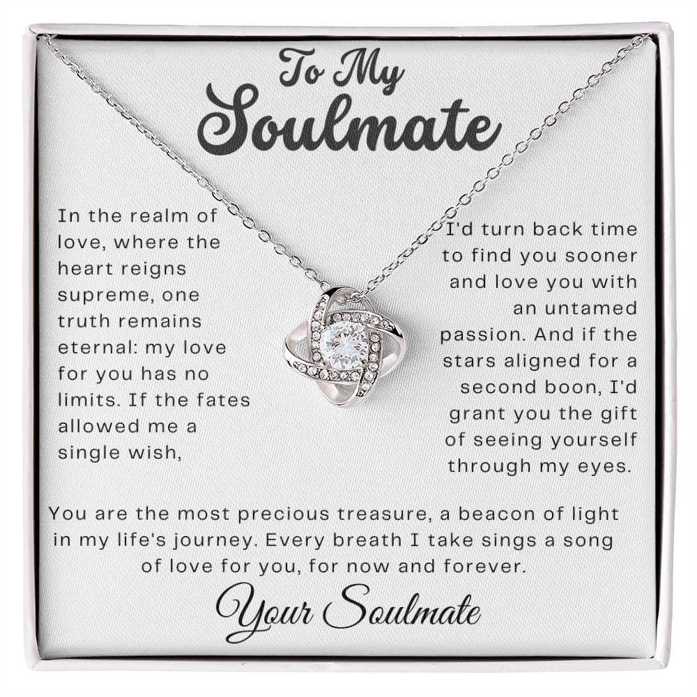 Gift For My Soulmate - Love Knot Necklace - Giftsmojo