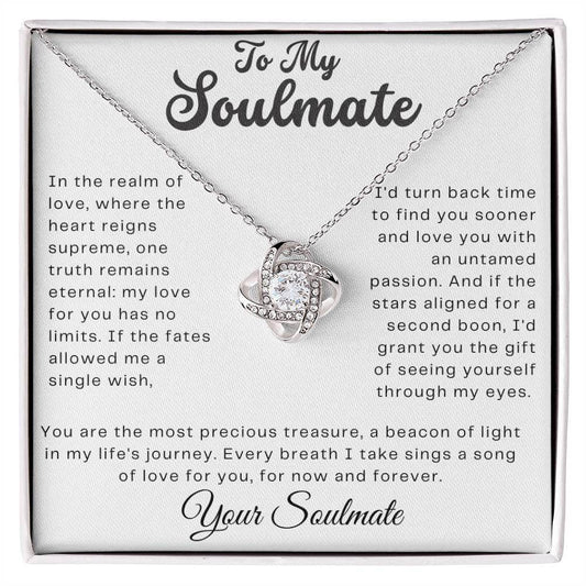 Gift For My Soulmate - Love Knot Necklace - Giftsmojo