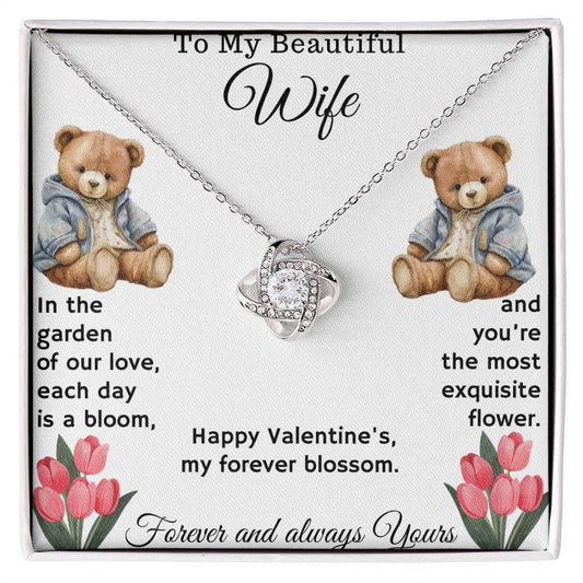 Jewelry Gift To My Beautiful Wife - Love Knot Necklace - Giftsmojo