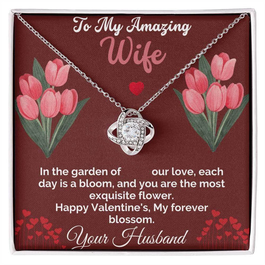 Necklace Gift To My amazing Wife - Love Knot Necklace - Giftsmojo