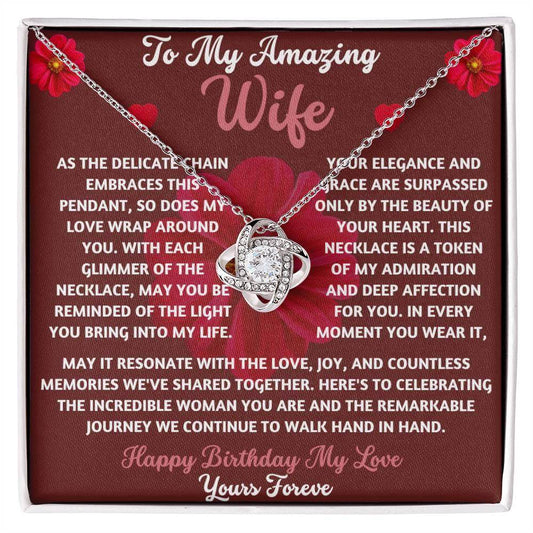 Custom Birthday Gift to Wife: Eternal Radiance Necklace Celebrating Your Love - Giftsmojo