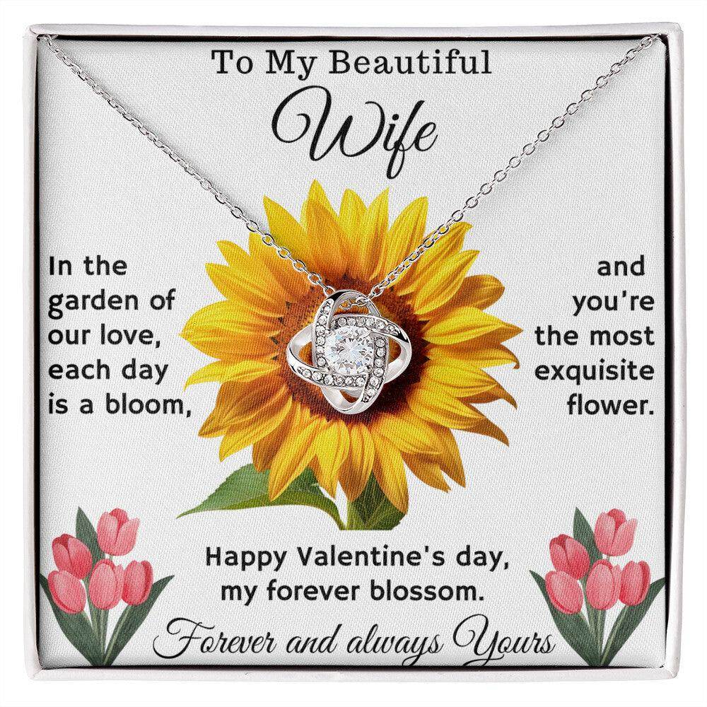 Gift To My Beautiful Wife - Love Knot Necklace - Giftsmojo