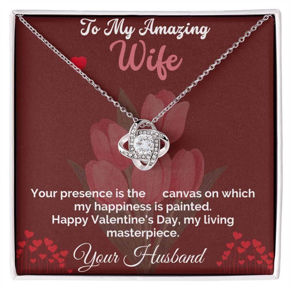 Necklace Gift To My amazing Wife - Love Knot Necklace - Giftsmojo