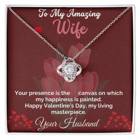 Necklace Gift To My amazing Wife - Love Knot Necklace - Giftsmojo