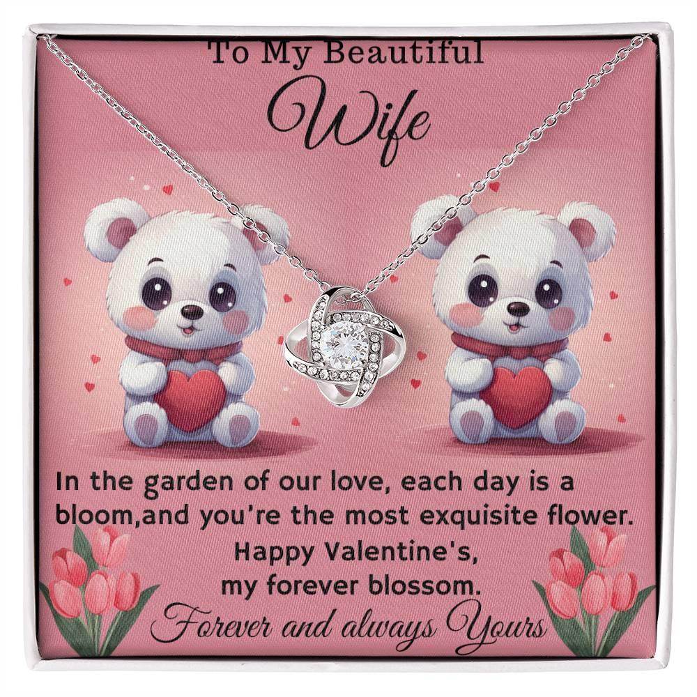 Jewelry Gift To My Beautiful Wife - Love Knot Necklace - Giftsmojo