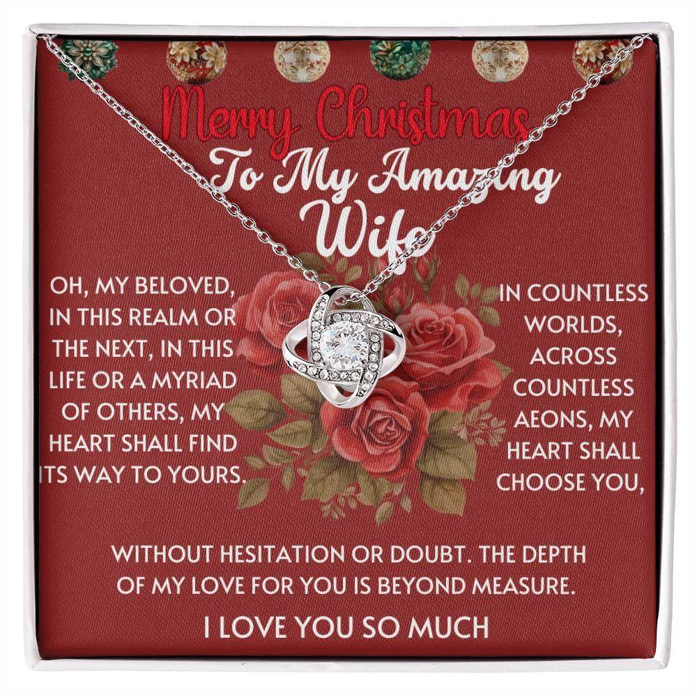 Christmas Gift to Wife From Husband - Love Knot Necklace - Giftsmojo