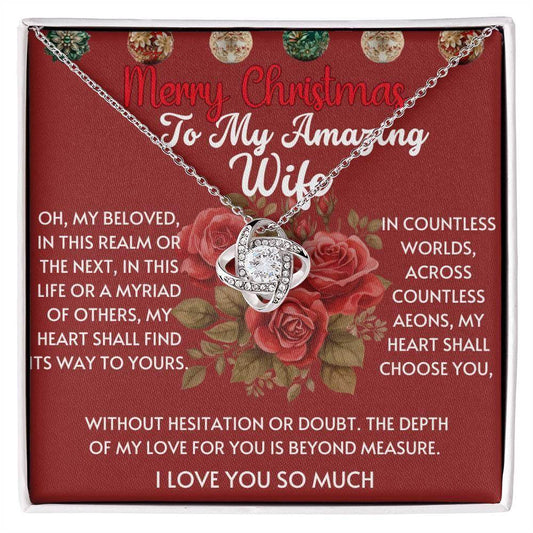 Christmas Gift to Wife From Husband - Love Knot Necklace - Giftsmojo