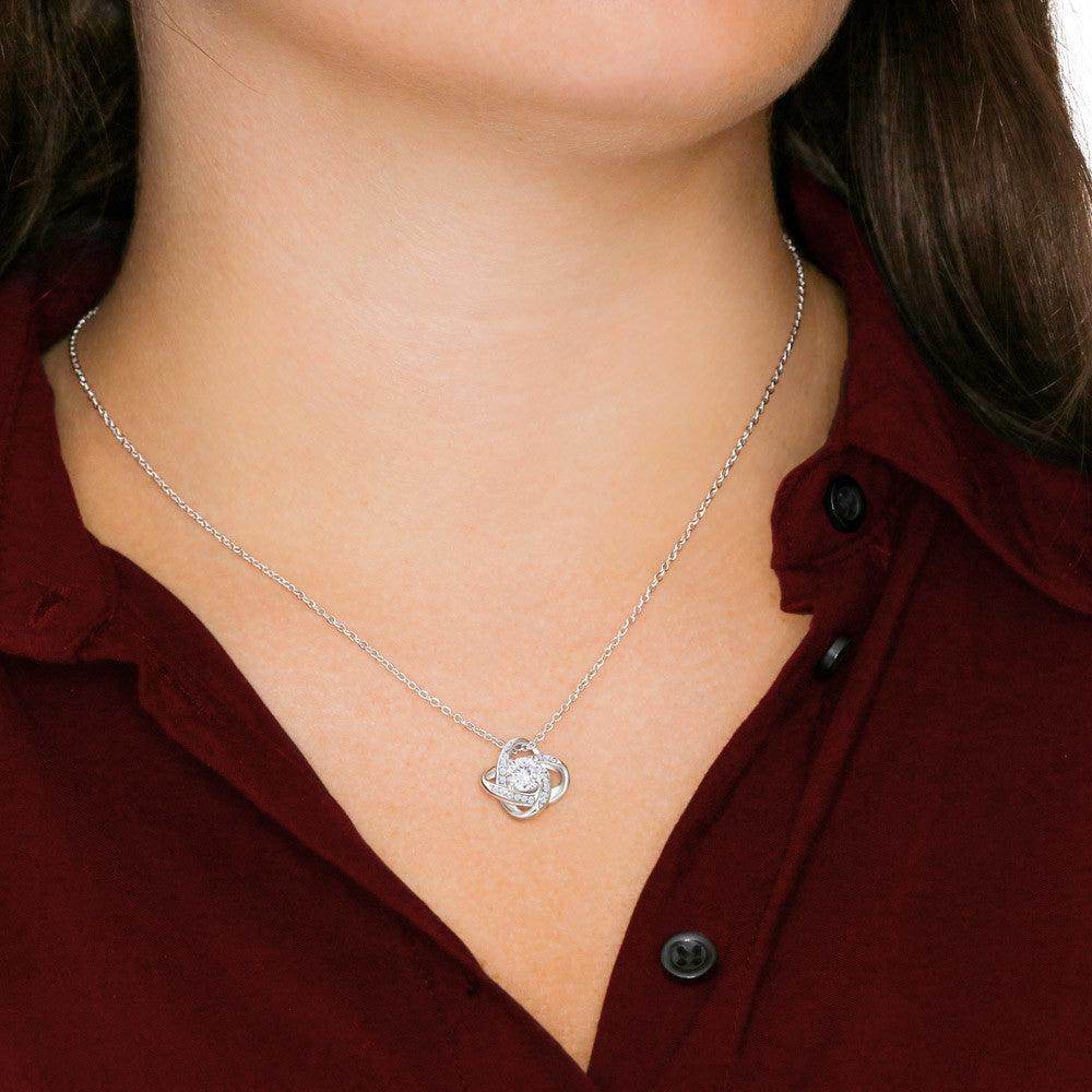 Personalized Christmas Gift to Wife From Husband - Love Knot Necklace - Giftsmojo