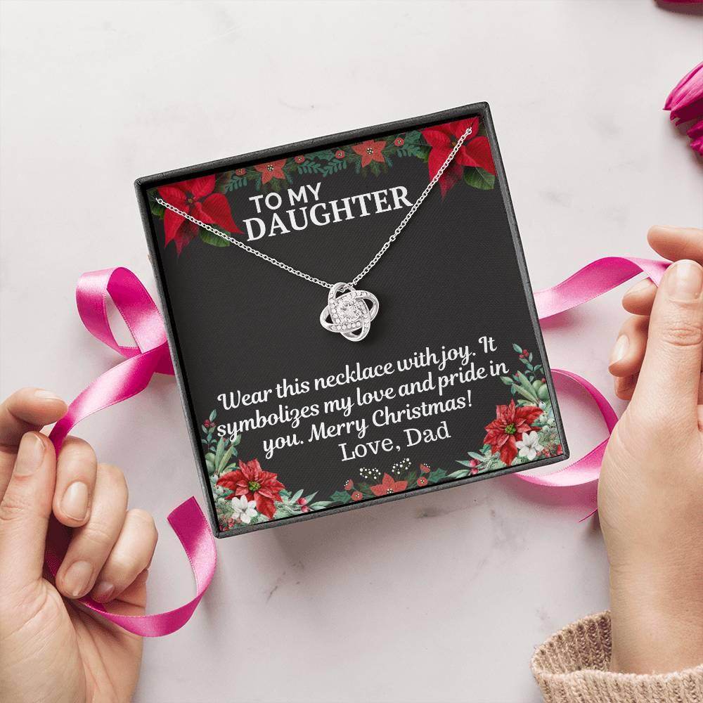 Gift To My Daughter from Dad - Love Knot Necklace - Giftsmojo