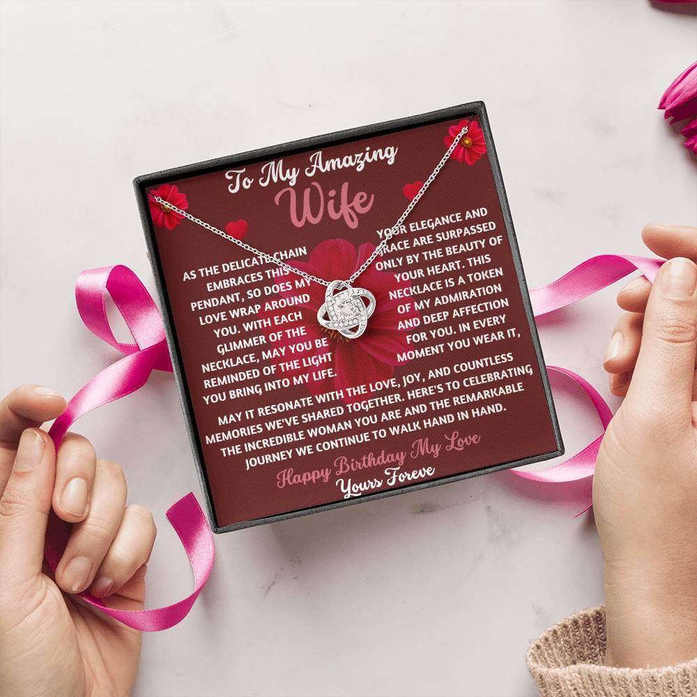 Custom Birthday Gift to Wife: Eternal Radiance Necklace Celebrating Your Love - Giftsmojo