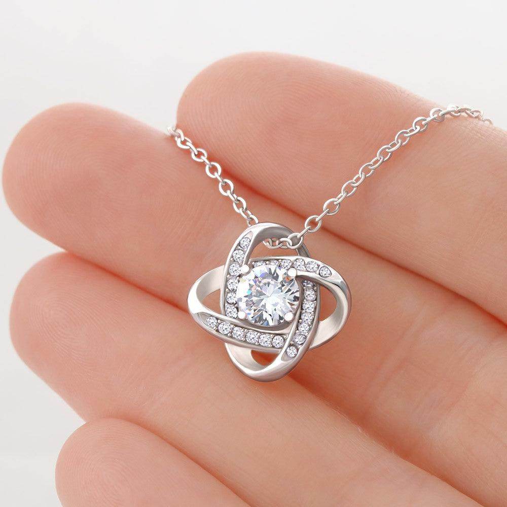 Personalized Christmas Gift to Wife From Husband - Love Knot Necklace - Giftsmojo