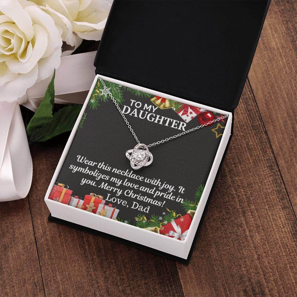 Christmas Gift to Daughter From Dad - Love Knot Necklace - Giftsmojo