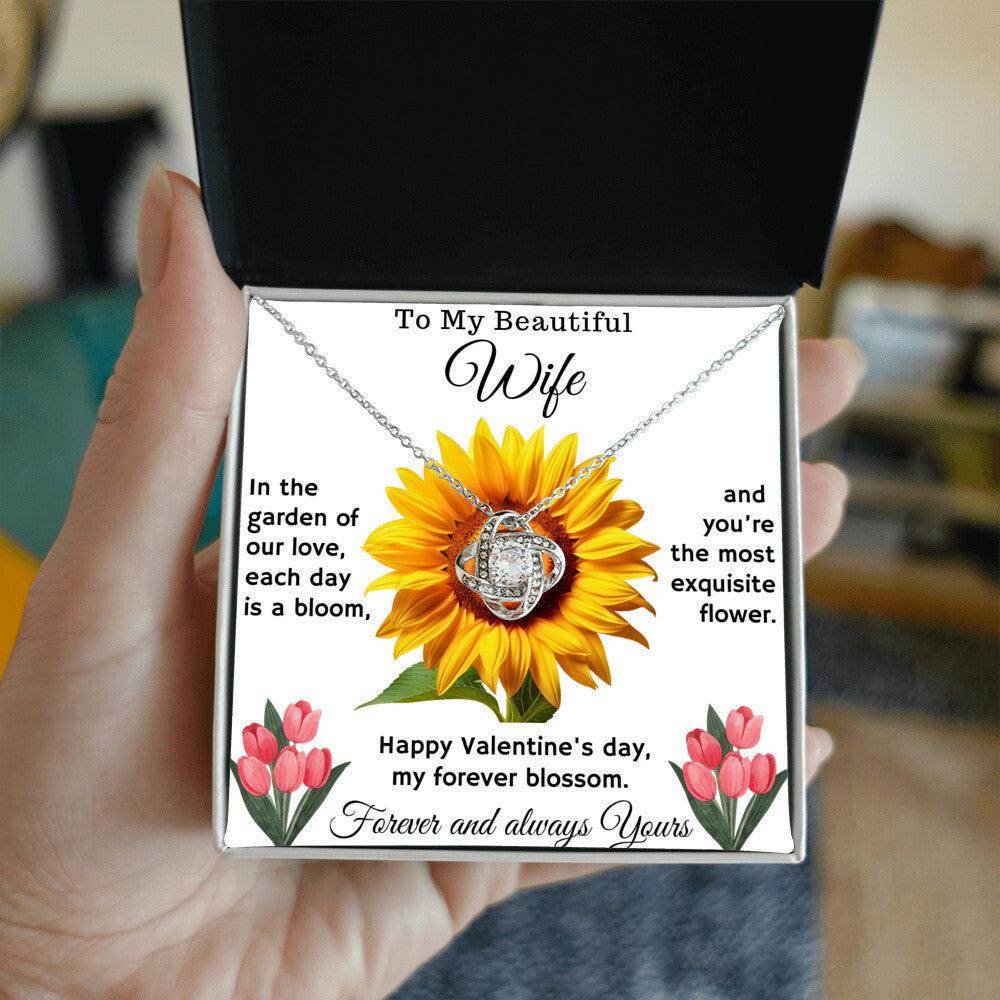 Gift To My Beautiful Wife - Love Knot Necklace - Giftsmojo