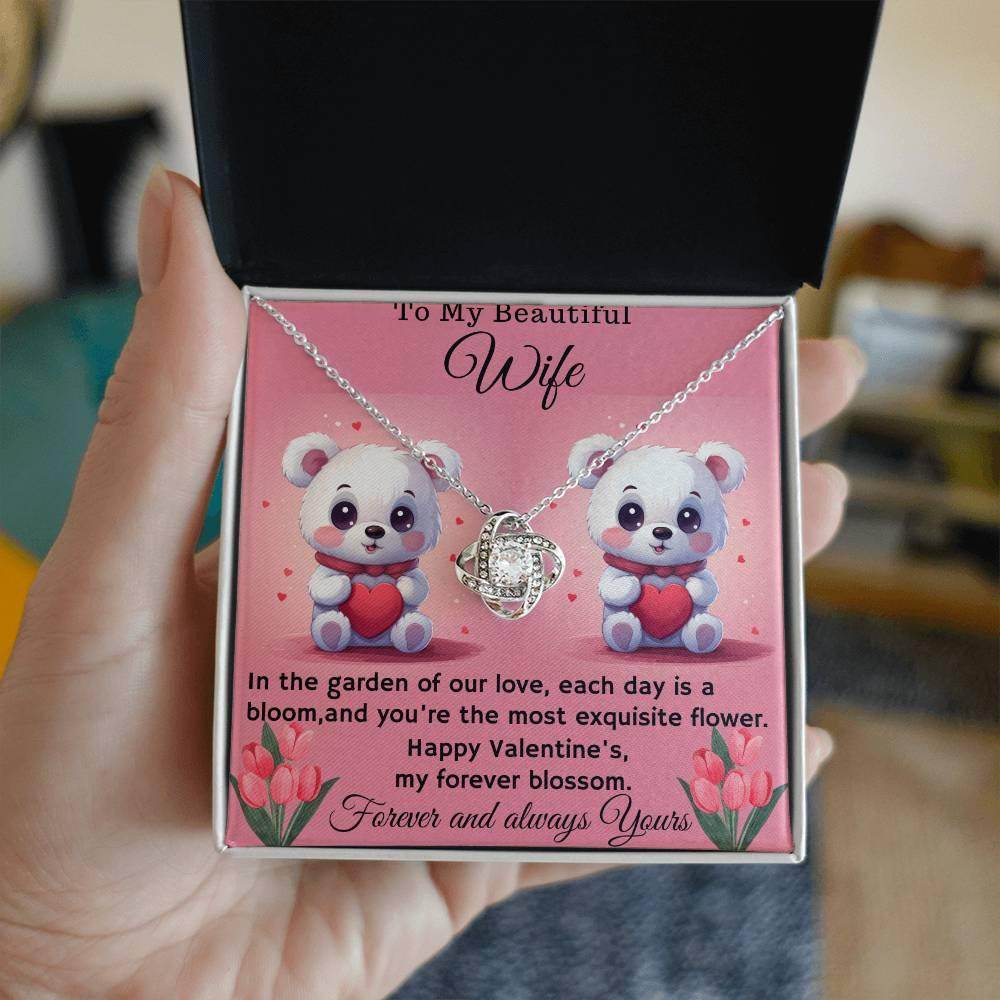 Jewelry Gift To My Beautiful Wife - Love Knot Necklace - Giftsmojo