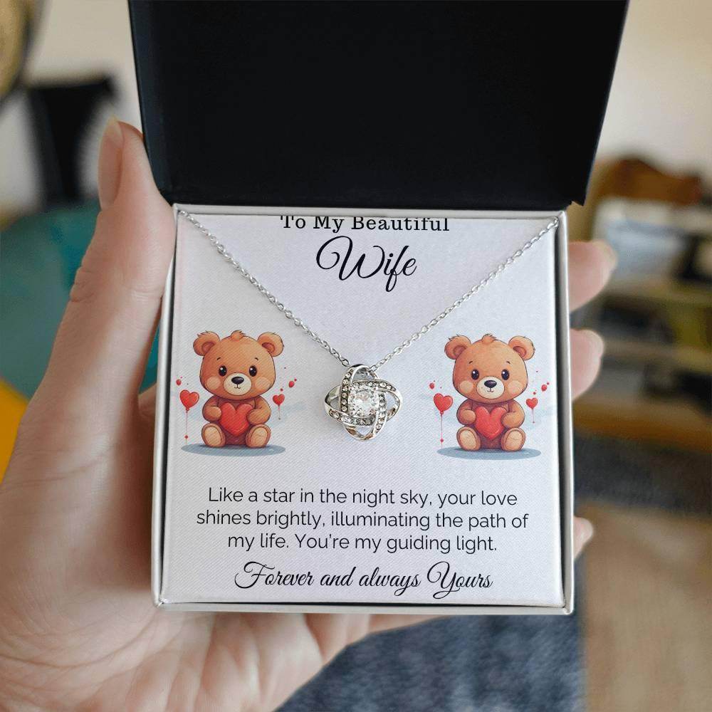 Romantic Gift For My Beautiful Wife - Love Knot Necklace - Giftsmojo