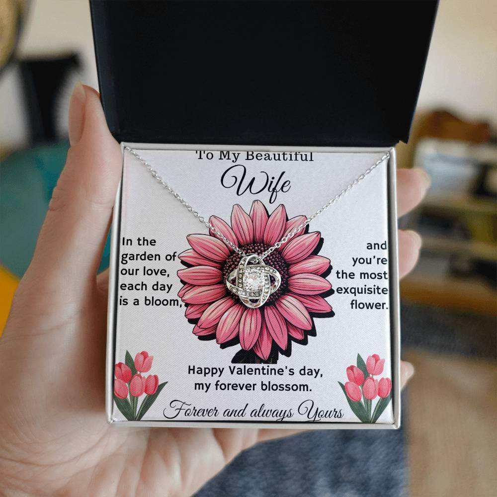 Gift for My Beautiful Wife - Love Knot Necklace - Giftsmojo