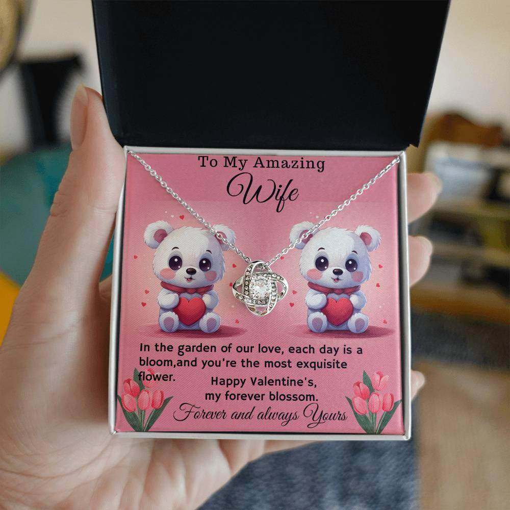 Necklace Gift To My Amazing Wife - Love Knot Necklace - Giftsmojo