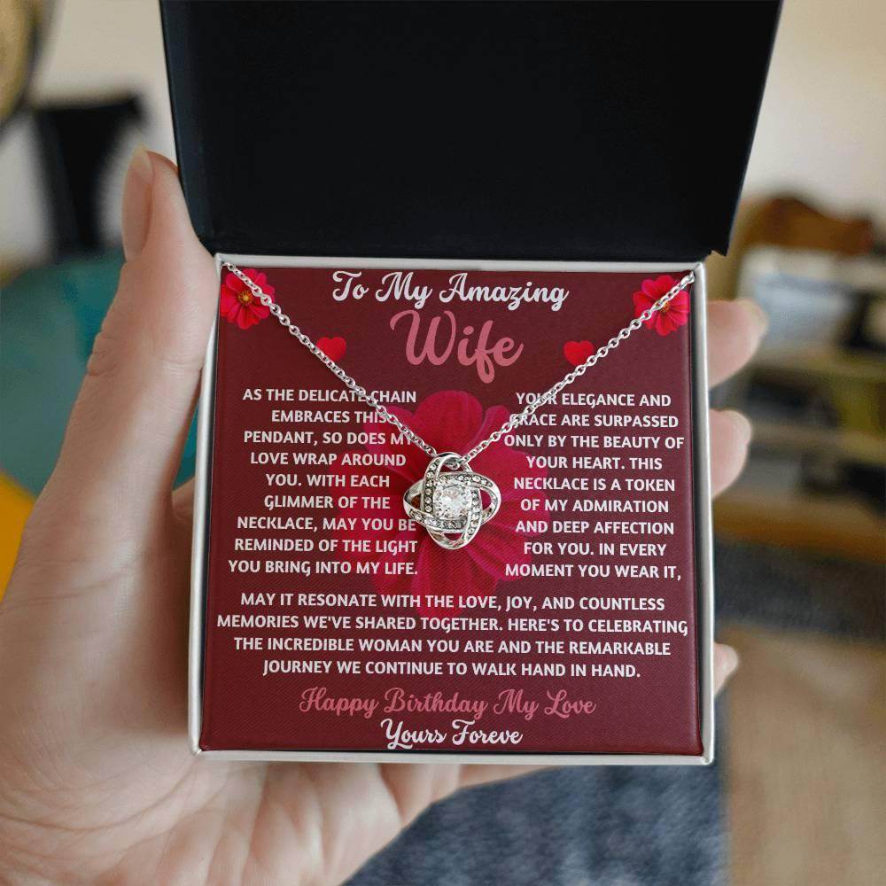 Custom Birthday Gift to Wife: Eternal Radiance Necklace Celebrating Your Love - Giftsmojo