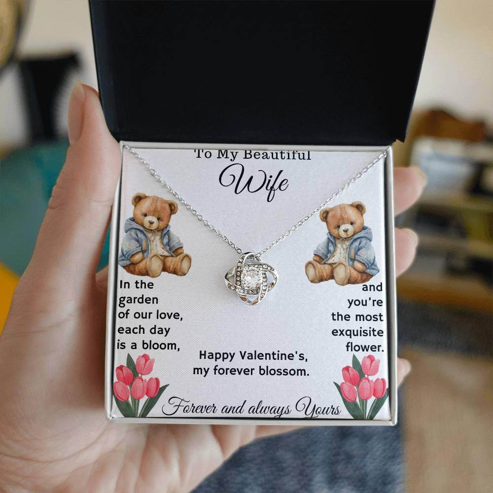 Jewelry Gift To My Beautiful Wife - Love Knot Necklace - Giftsmojo