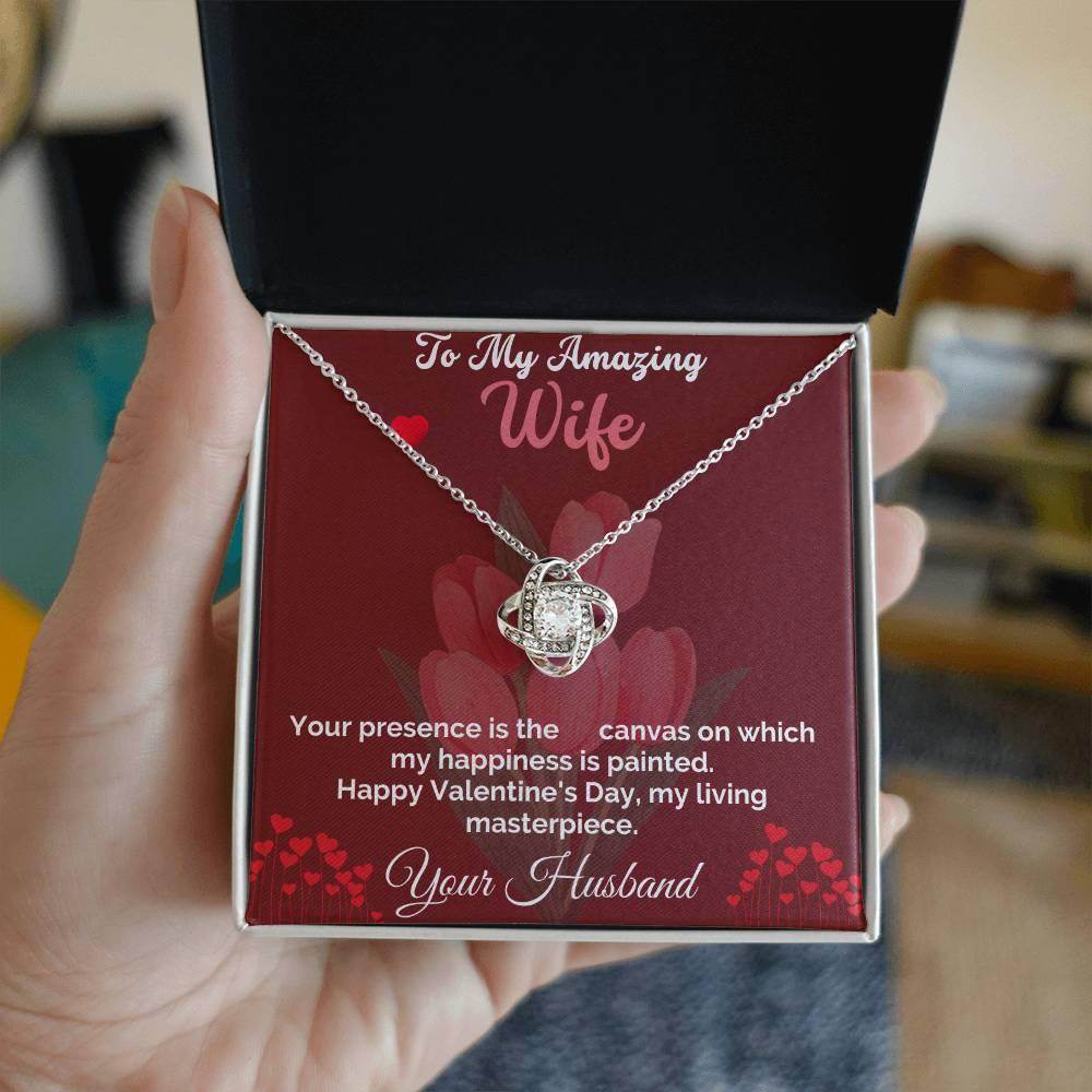 Necklace Gift To My amazing Wife - Love Knot Necklace - Giftsmojo