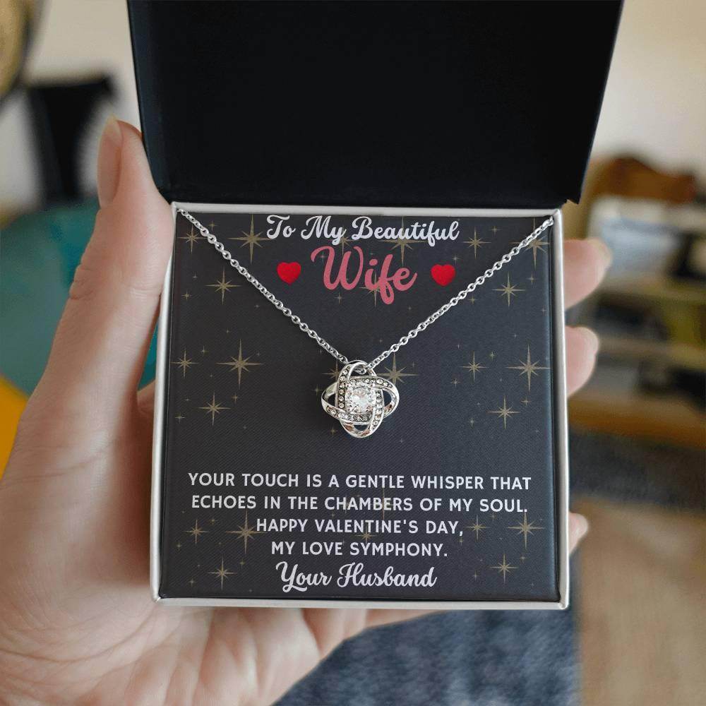 Custom Jewelry Gift for My Beautiful Wife - Love Knot Necklace - Giftsmojo