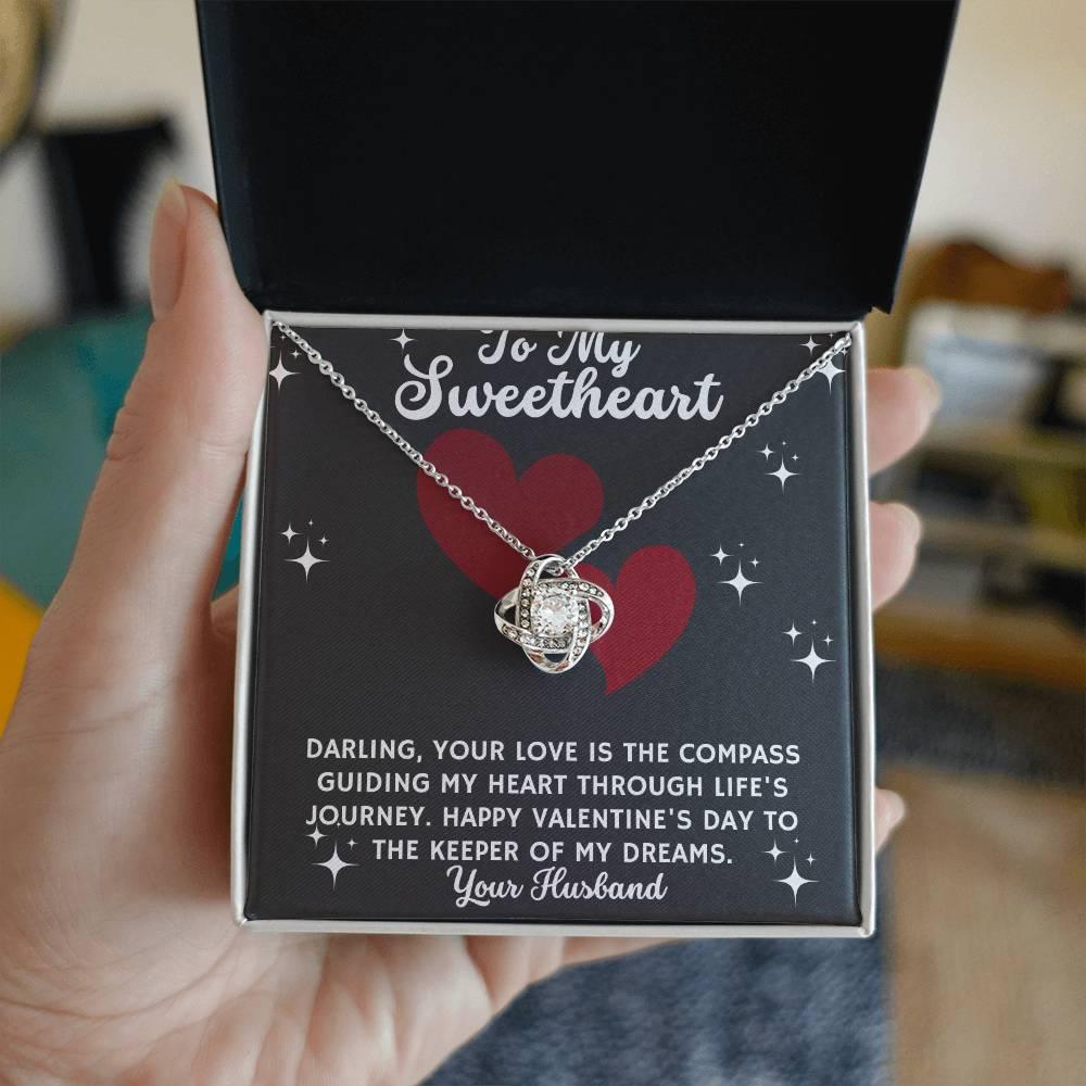 Gift To My Sweetheart - Love Knot Necklace - Giftsmojo