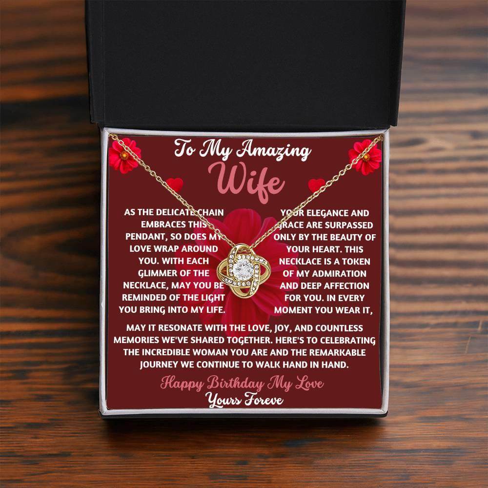 Custom Birthday Gift to Wife: Eternal Radiance Necklace Celebrating Your Love - Giftsmojo