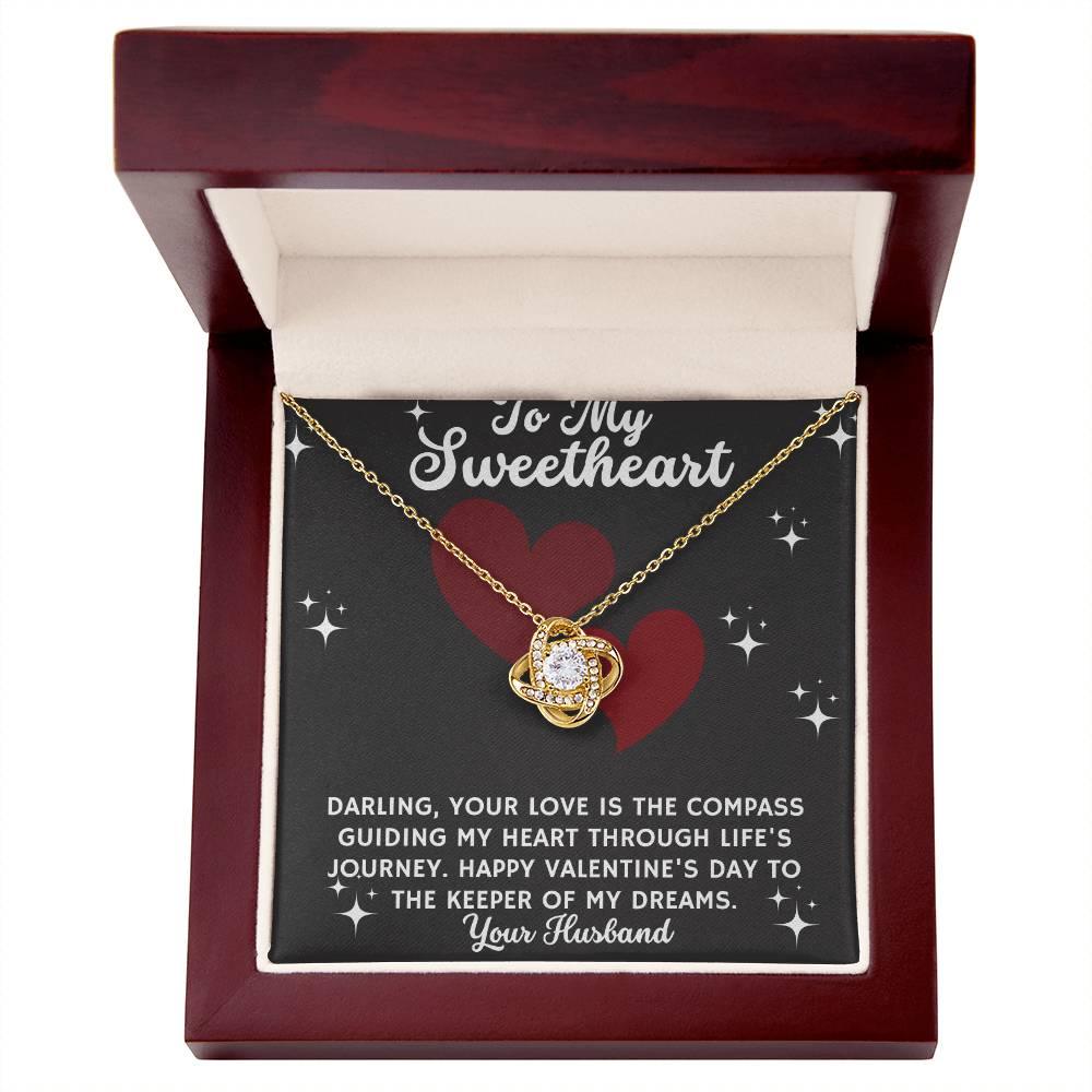 Gift To My Sweetheart - Love Knot Necklace - Giftsmojo